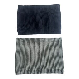 Aura L/Xl Green and Black Womens Tube Top